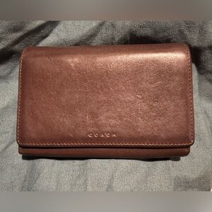 Coach Vintage Y2K Calfskin Bifold Wallet (Mahogany) - GUC